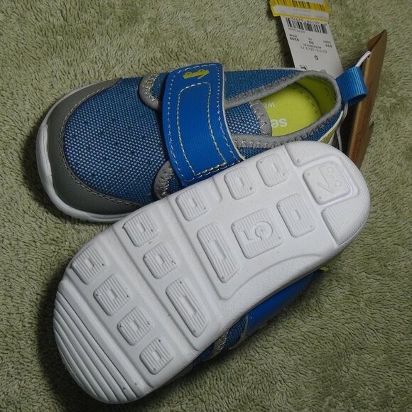 See Kai Run Basics Boys Shoes Blue Cruiser H2O Water Friendly SiZe 5 - Picture 3 of 14